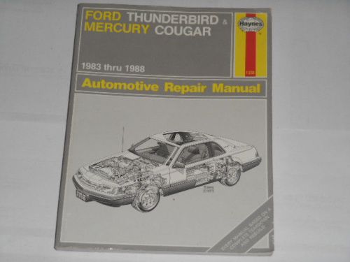 Haynes 1338 repair manual ford thunderbird &amp; mercury cougar 1983 thru 1988