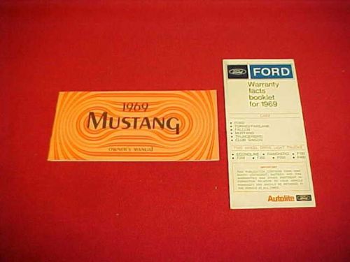 1969 original mustang owners manual service guide book 2 items 69 warranty oem