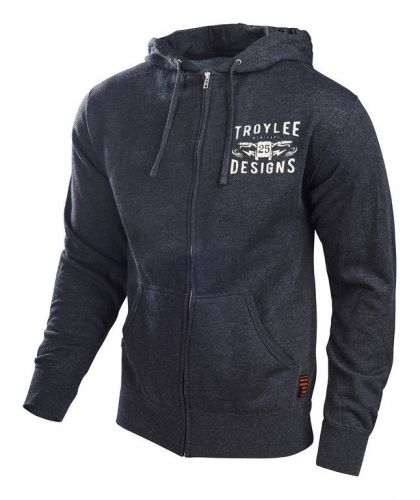 Troy lee designs winning 2016 mens zip up hoody heather charcoal gray