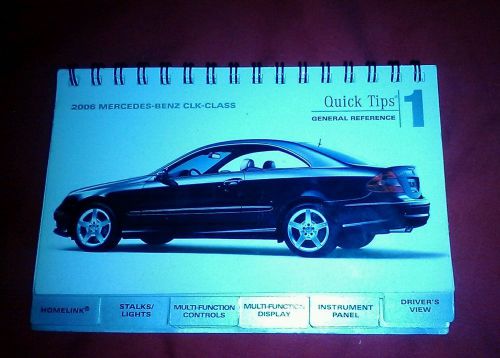 2006 mercedes clk- class quick tips 1 general reference pocket guide mini manual