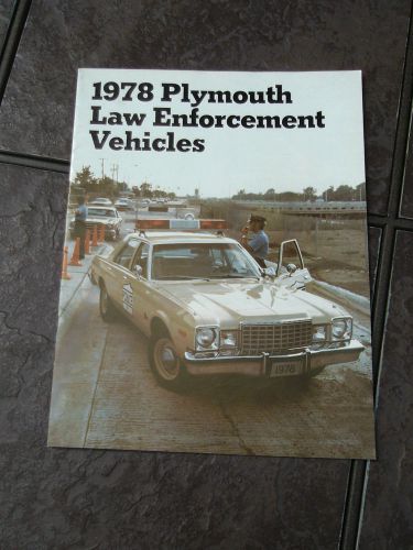 1978 plymouth law enforcement brochure police car a38 volare pursuit fury wagon