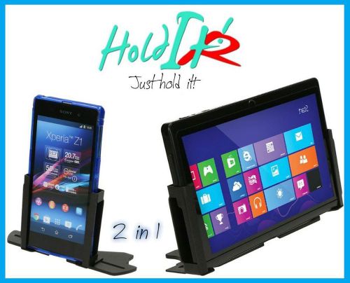 Holditr tablet gps mobile smartphone car holder cd slot mount upto 10&#034; aluminium