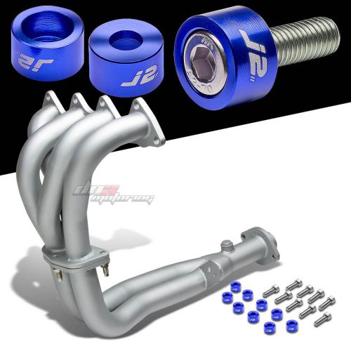 J2 for 92-93 da/db b18 ceramic exhaust manifold header+blue washer cup bolt