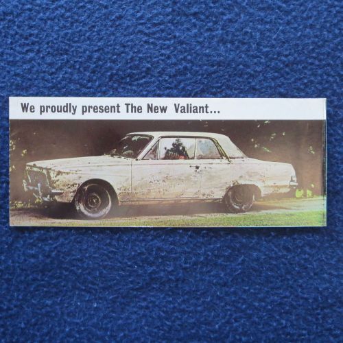 Valiant 1963 auto dealer sales fold out brochure poster