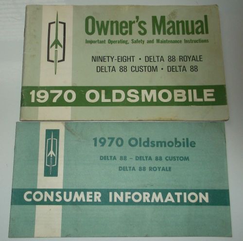 1970 oldsmobile ninety-eight delta 88 custom royale owners manual + 1 supplement