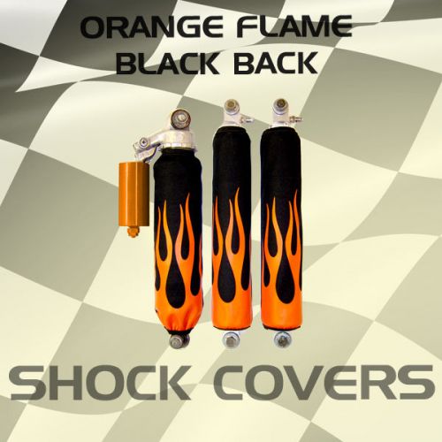 Yamaha raptor 350 orange flame black shock cover #his12037 lws4047