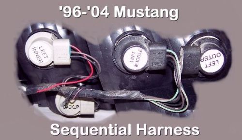 96 - 04 mustang sequential brake &amp; tail light harnesses - no splicing, free ship