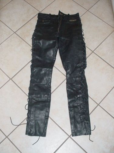 Womens vintage harley davidson leather pants size 10
