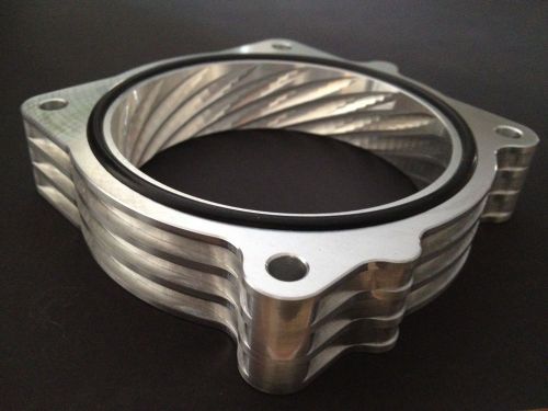 Silver throttle body spacer for 2006 to 2009 jeep grand cherokee srt-8, 6.1l
