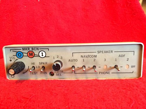 Cessna audio panel with mbr p/n 0570115-6 28 volts tan