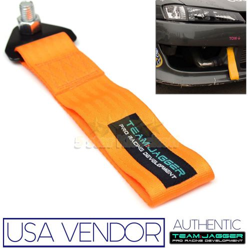 For dodge cars! usa sporty 14mm alloy bolts front tow pulling strap metal orange
