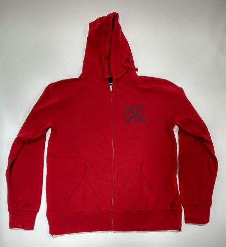 Troy lee designs mens large red axle zip-up hoodie 6207-5410