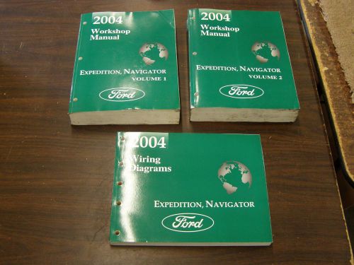 Oem ford 2004 lincoln navigator + expedition shop manual book + wiring diagram