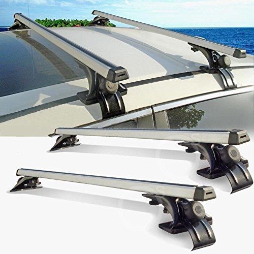 Auxmart 2pcs 48&#034; (122cm) universal roof rack cross bars and 3 pair of mounting