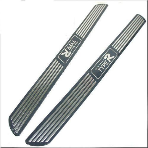 Car door vip step board entry guards pads pedals type r racing gray x 2 pieces