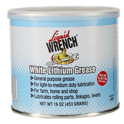 Liquid wrench l666 white lithium grease - 16 oz. one each, 16 oz.