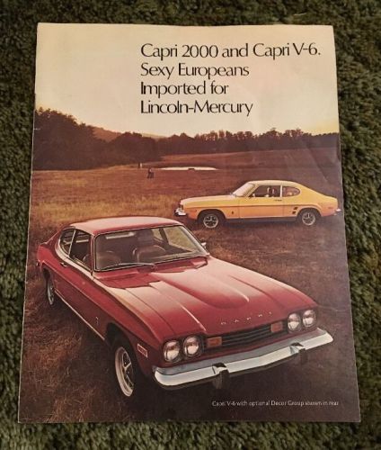 1973 mercury capri 2000 v-6 coupe original sales brochure dealer lincoln ford