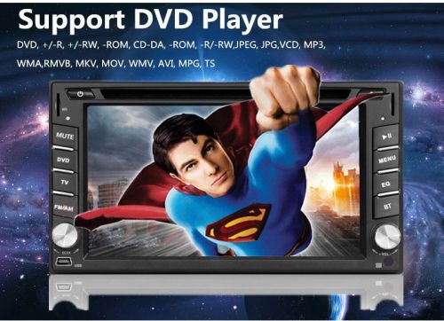 Camera+double 2 din 6.2&#034; in dash stereo car dvd mp3 player bluetooth radio ipod