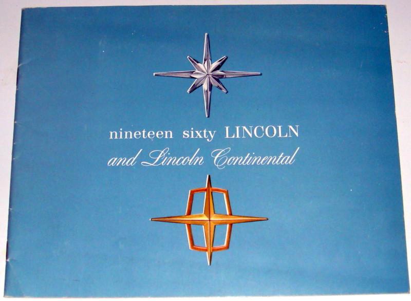 Vintage 1960 lincoln & lincoln continental sales brochure 24 pages