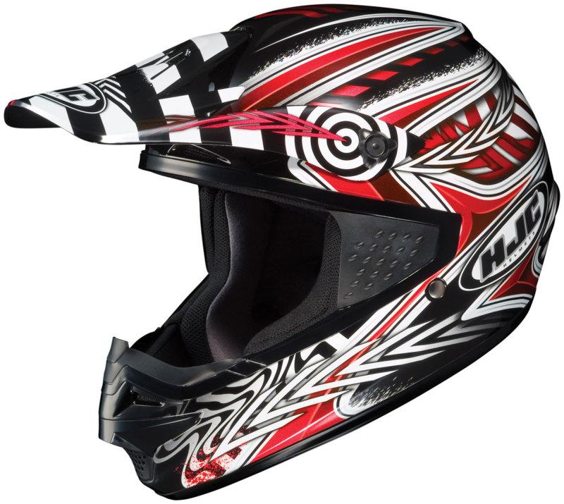 Hjc cs-mx charge motocross helmet black, white, red large