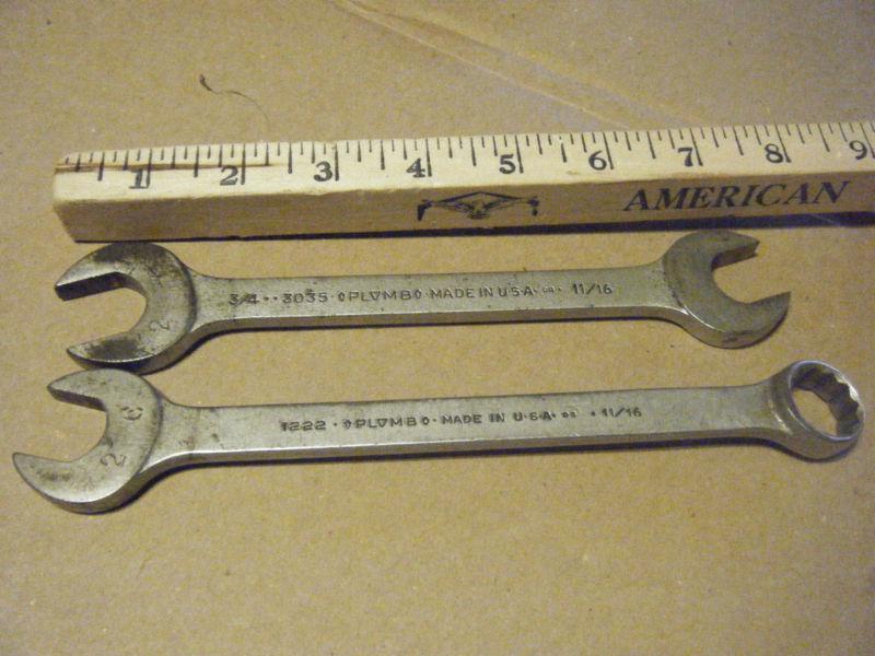 Two plumb open end wrenches plomb plvmb usa