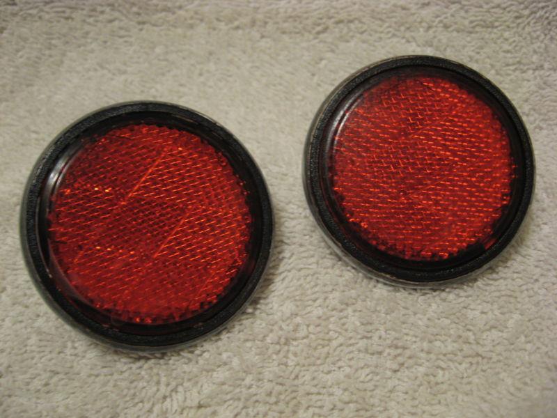 Lucus red reflectors   rer 14 (1 pair) moto guzzi  triumph  norton