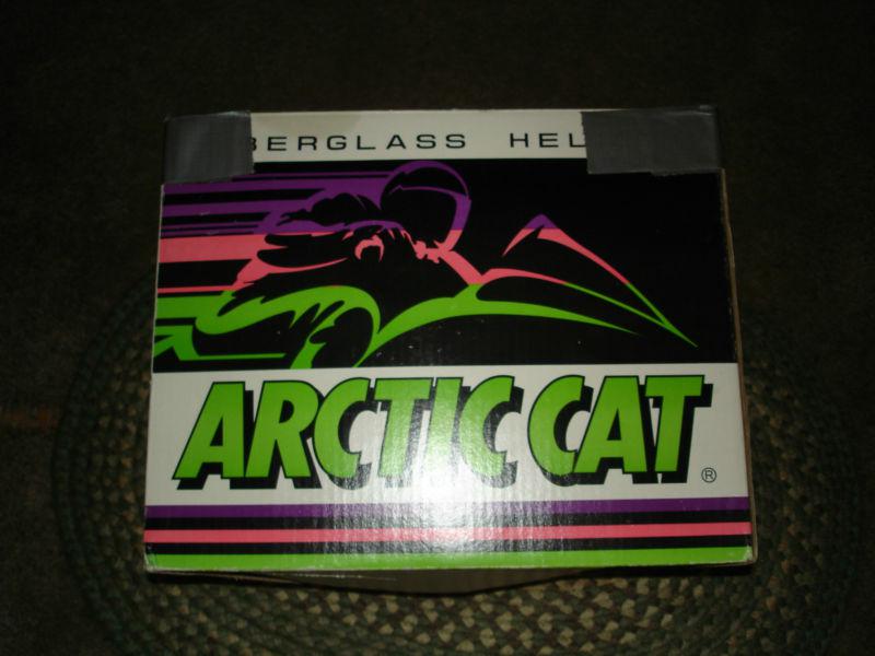  arctic cat snowmobile helmet xl topcat w/anti-fog, bag & box model sh-a-301
