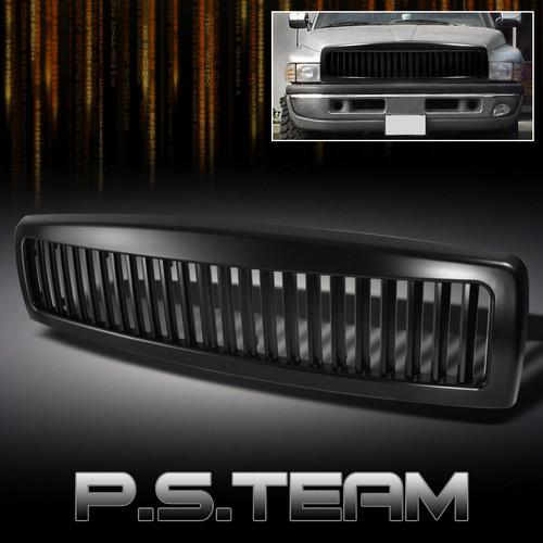 94-01 dodge ram pickup racing sport black vertical style front grille grill