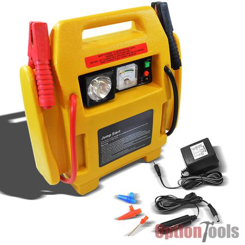 900amp 12v dc jumpstart battery pack w/air compressor 400amp booster clamp/cable