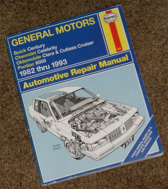 Haynes gm buick chevrolet oldsmobile pontiac 1982-1993 shop repair manual book
