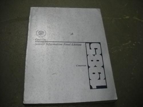 1985 cadillac cimarron service shop repair manual oem