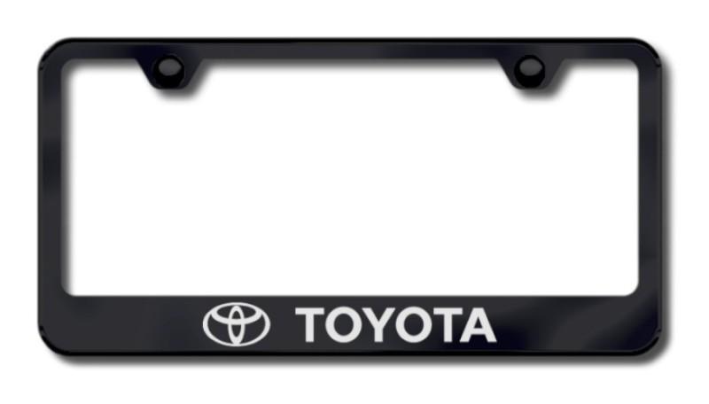 Toyota laser etched license plate frame-black made in usa genuine