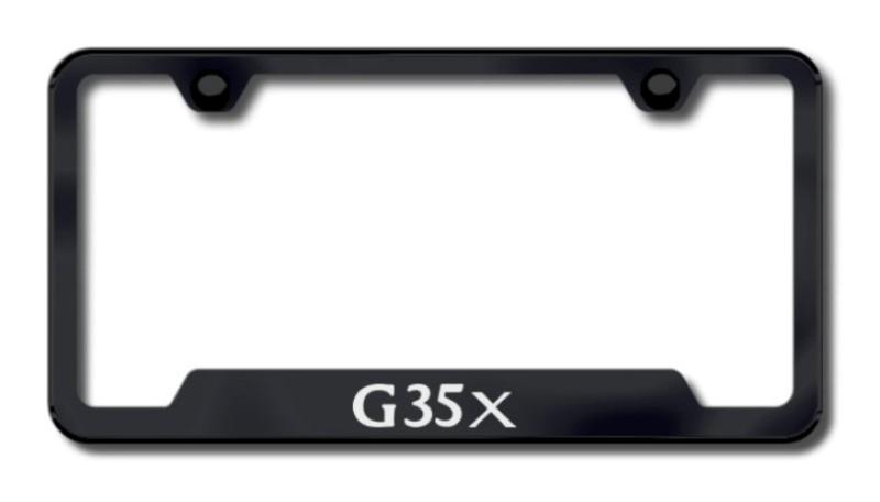 Infiniti g35x laser etched cutout license plate frame-black made in usa genuine