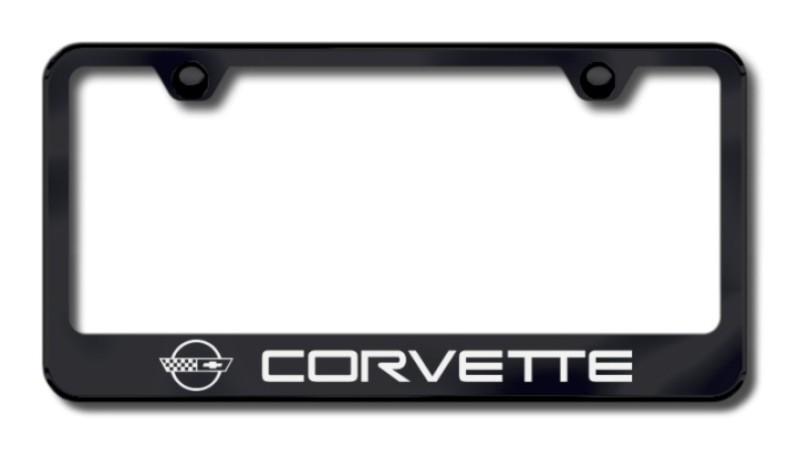 Gm corvette c4 laser etched license plate frame-black made in usa genuine