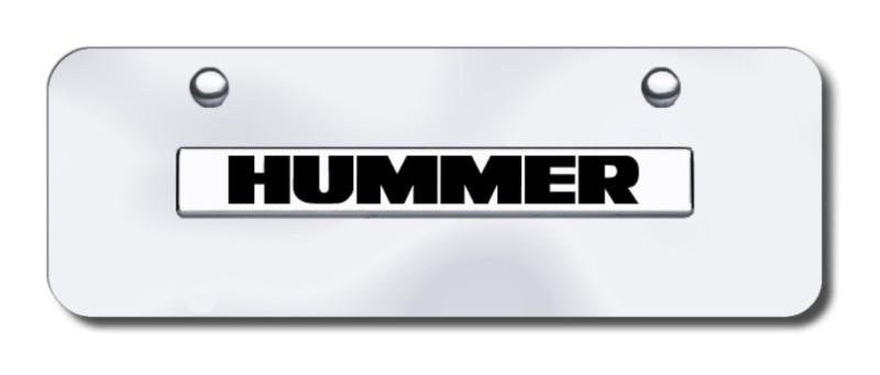 Gm hummer name chrome/chrome mini-license plate made in usa genuine