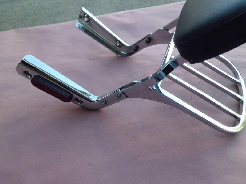 Find 2007 Triumph Bonneville America OEM Back Rest Sissy Bar w/ Luggage