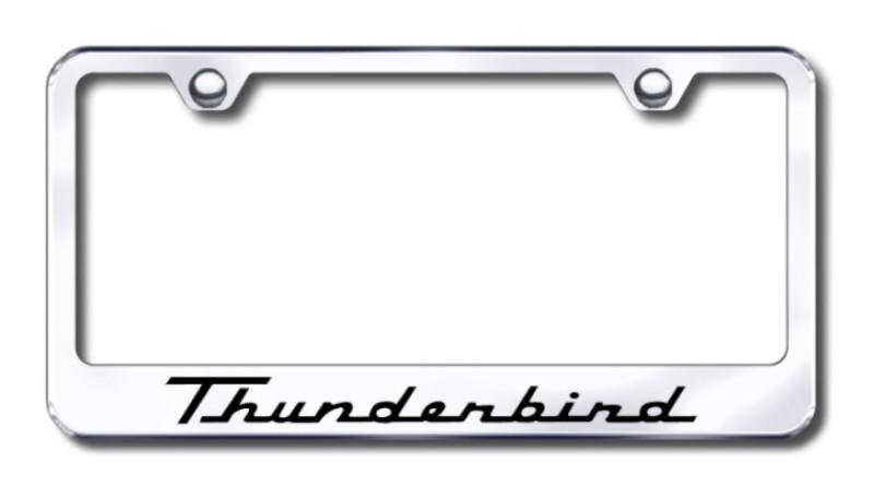 Ford thunderbird  engraved chrome license plate frame -metal made in usa genuin