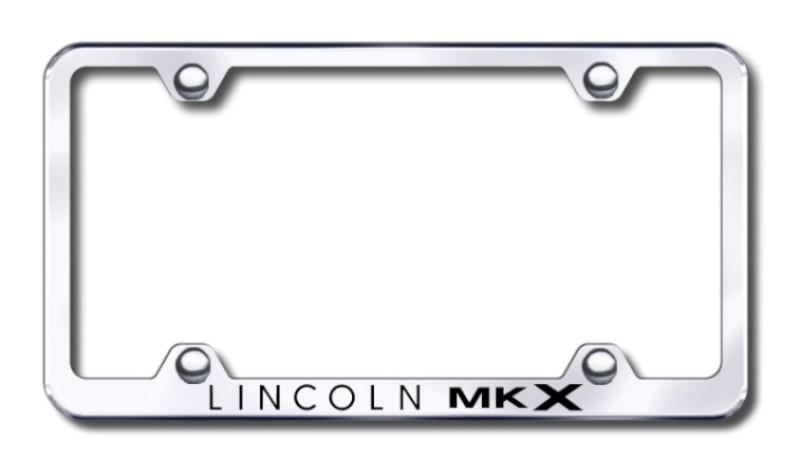 Ford mkx wide body  engraved chrome license plate frame -metal made in usa genu