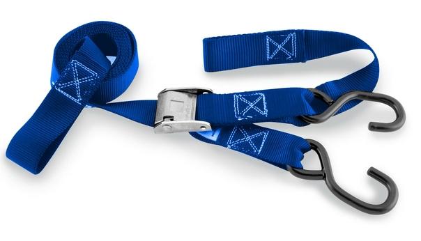 Bikemaster integrated soft hook tiedowns 1-1/2 in blue
