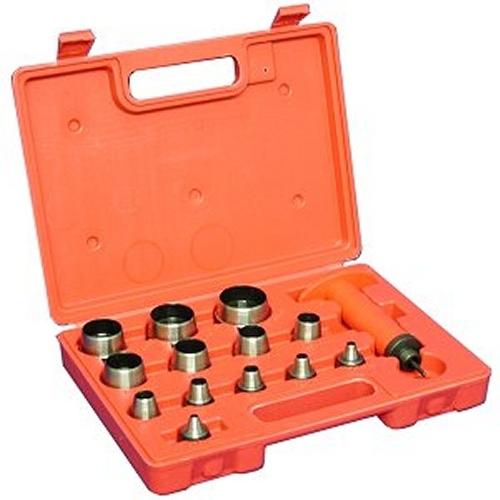 13 sharp hollow punch tool set leather kit gasket hole