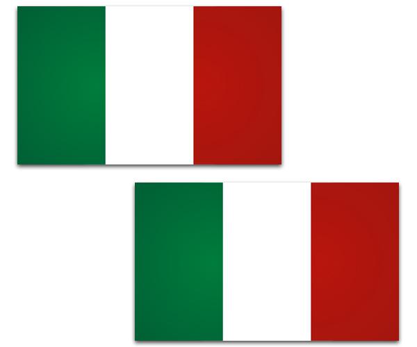 Italy flag decal set 6"x3.6" italian italia vinyl car window bumper sticker u5ab