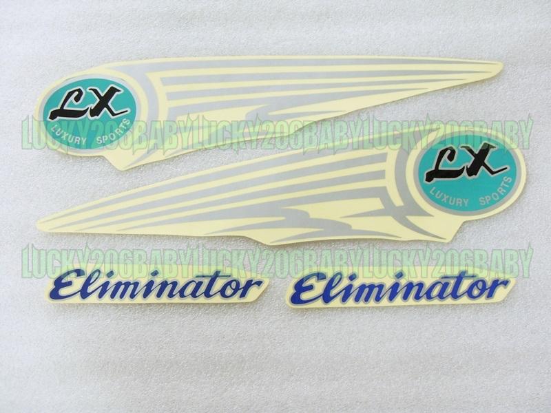 Sticker for eliminator lx luxury sports gas tank green 7d sl11