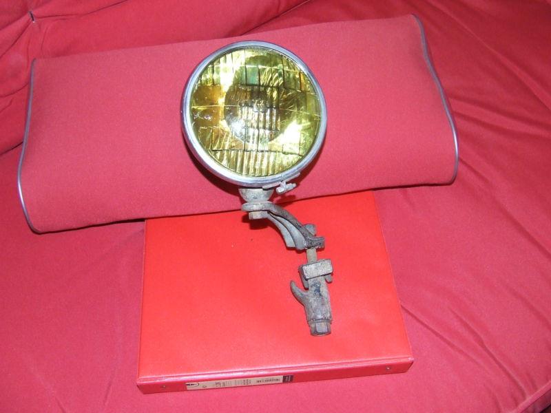 Vintage fog king teleoptic 6v fog light lamp with bumper bracket