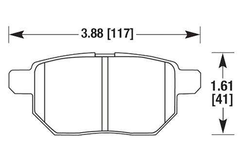 Hawk hb629f.565 - 09-10 pontiac vibe black ferro-carbon rear brake pads