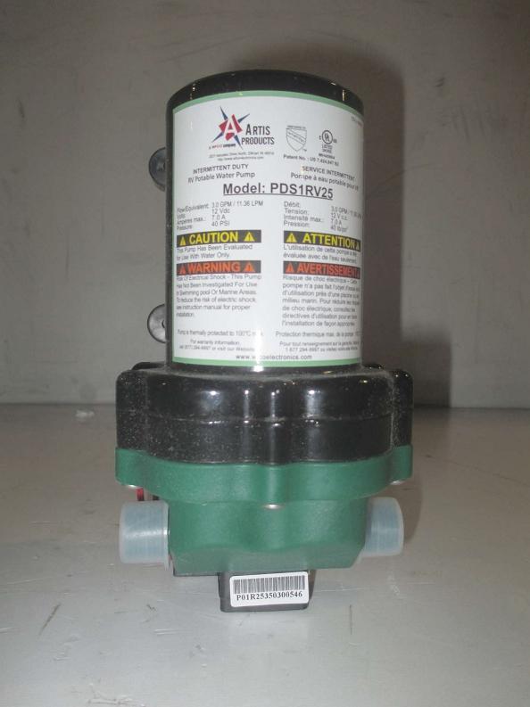 Artis products pds1rv25 rv potable water pump 3.0 gpm