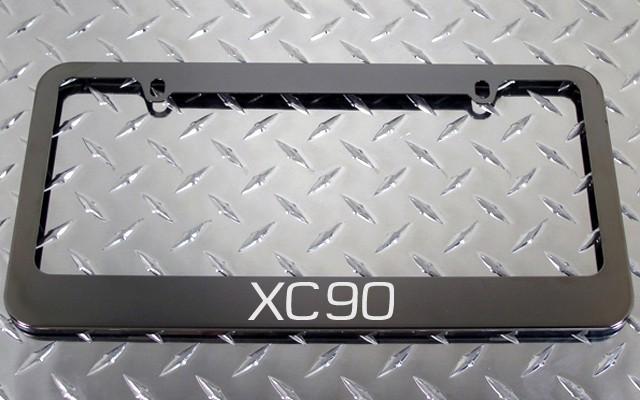1 brand new volvo xc90 gunmetal license plate frame +screw caps