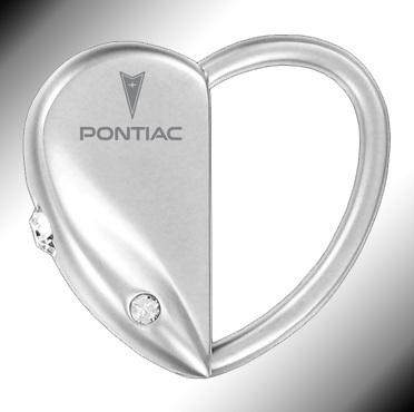 *pontiac®* key chain fob holder ring *chrome*