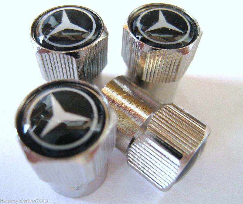 Mercedes benz valve caps tires rims wheels c300 c350 e350 e slk 350 ml350 black