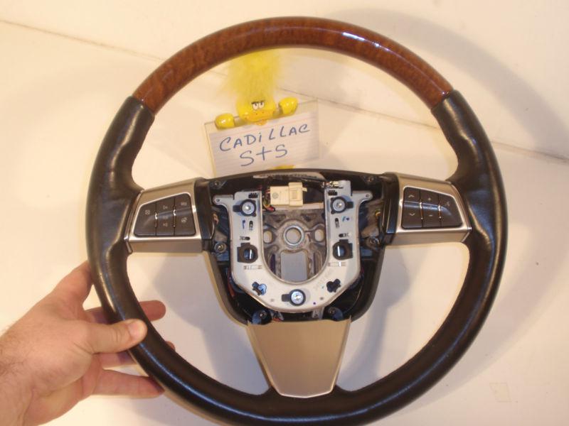 08 09 10 11 cadillac sts woodgrain  steering wheel black