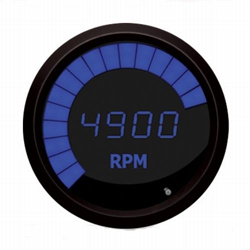 Digital tachometer with led sweep blue w/ black bezel intellitronix m9001-b usa